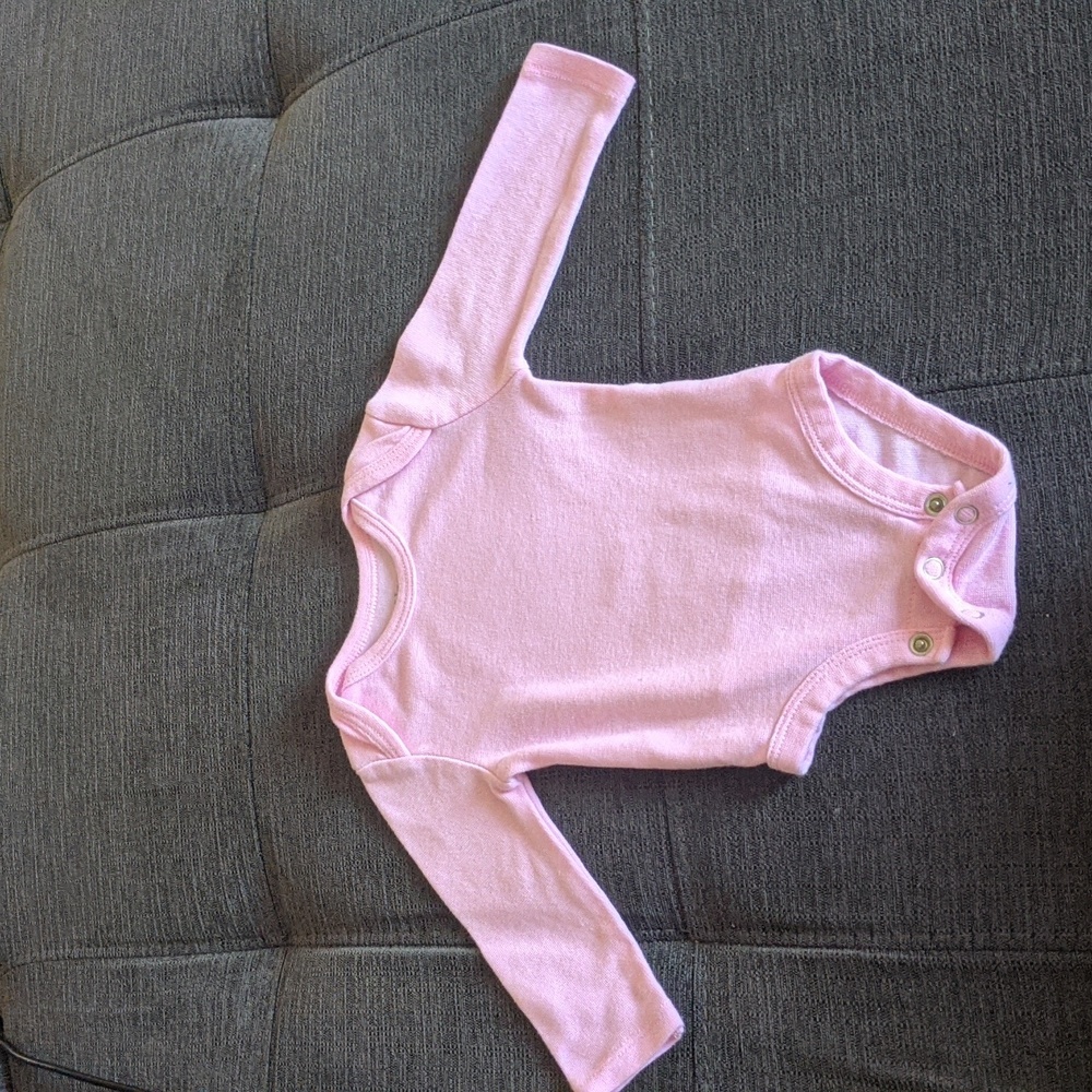 Hanes Baby Onesie, Pink, 0-6 Months